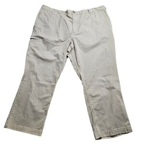 Duluth Trading Co Flex Ballroom Khakis Mens 44x28 Tan Cotton Stretch Work Pants